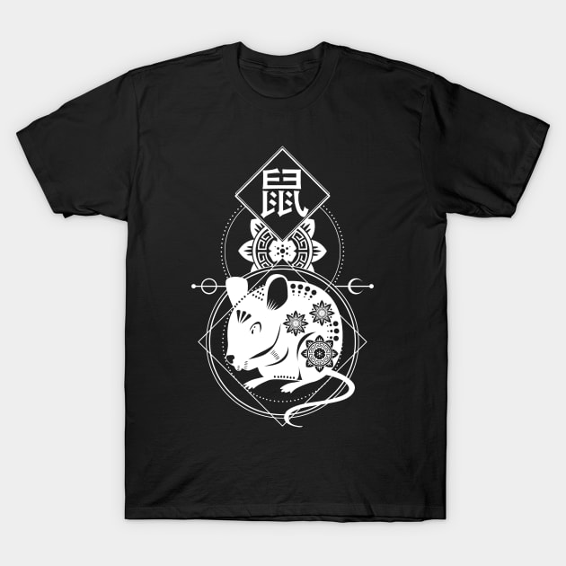 Chinese, Zodiac, Rat, Astrology, Star sign T-Shirt by Strohalm